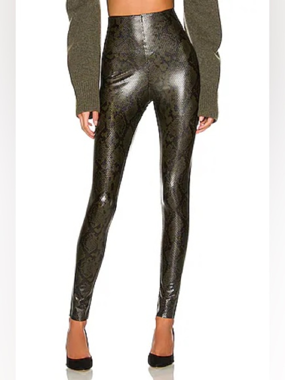 Commando faux leather animal legging